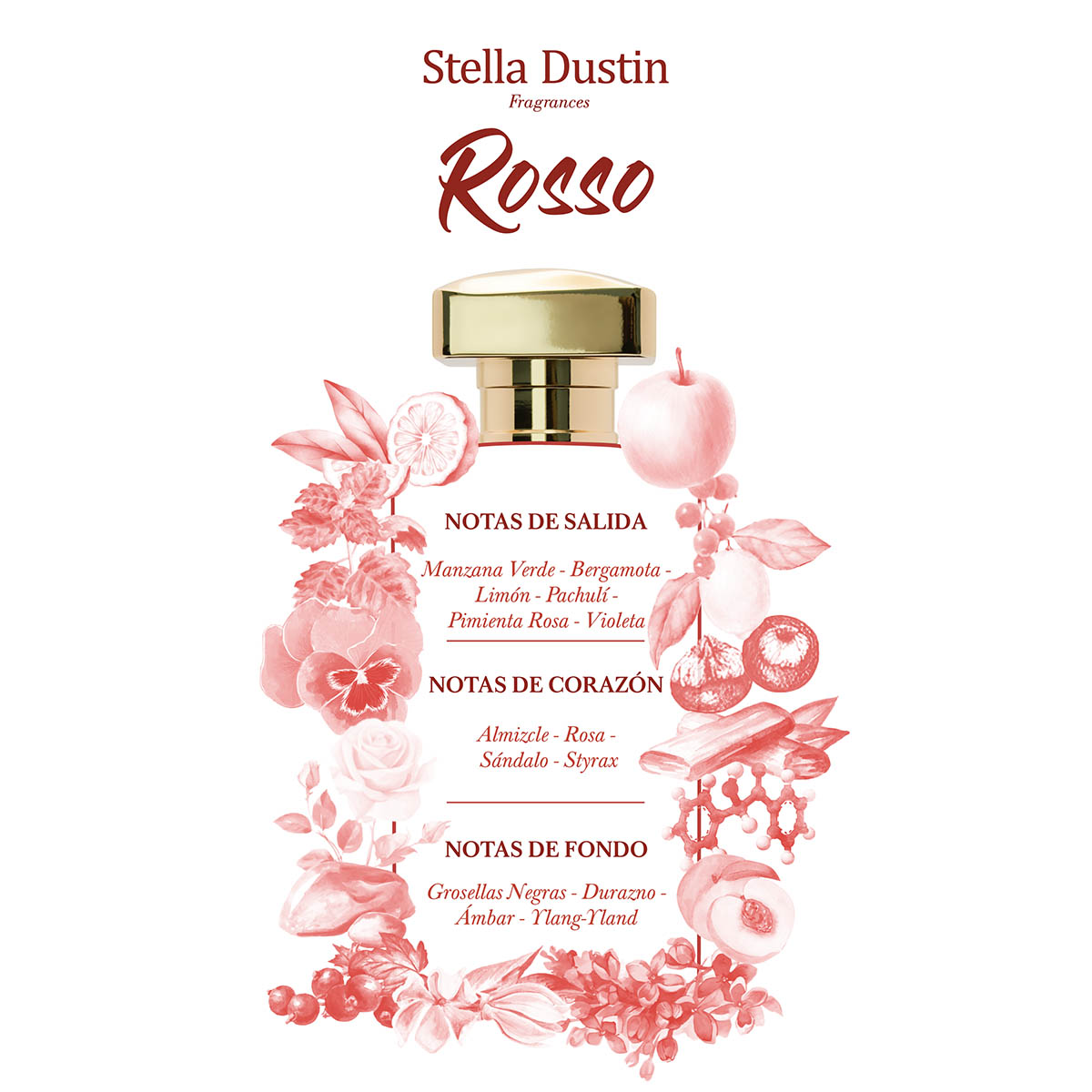 Eau De Parfum Stella Dustin Terra Rosso 100 Ml Unisex image number null