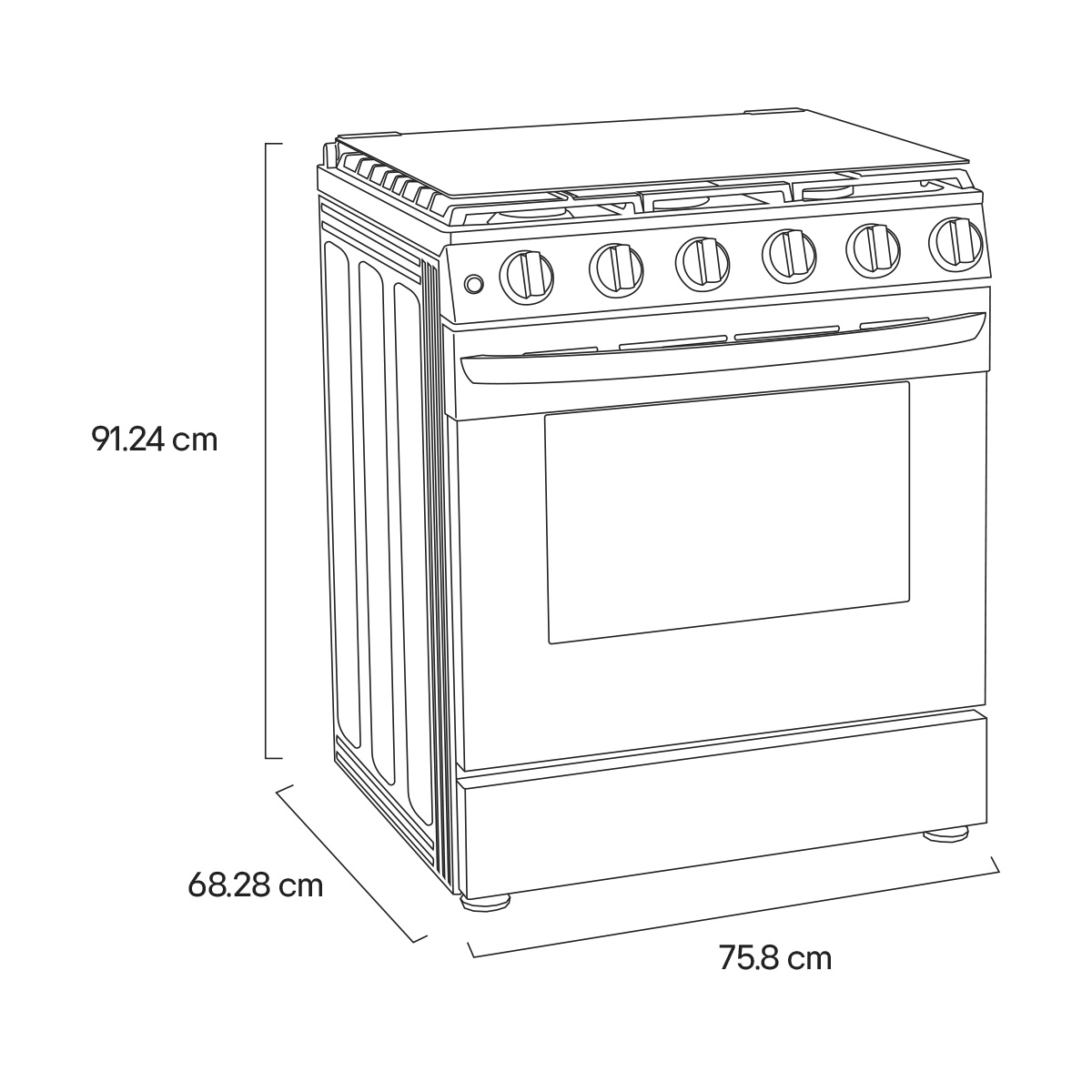 Estufa LG LRGL5840S 5.8 Pies C&uacute;bicos Quemador Ultra Heat image number null