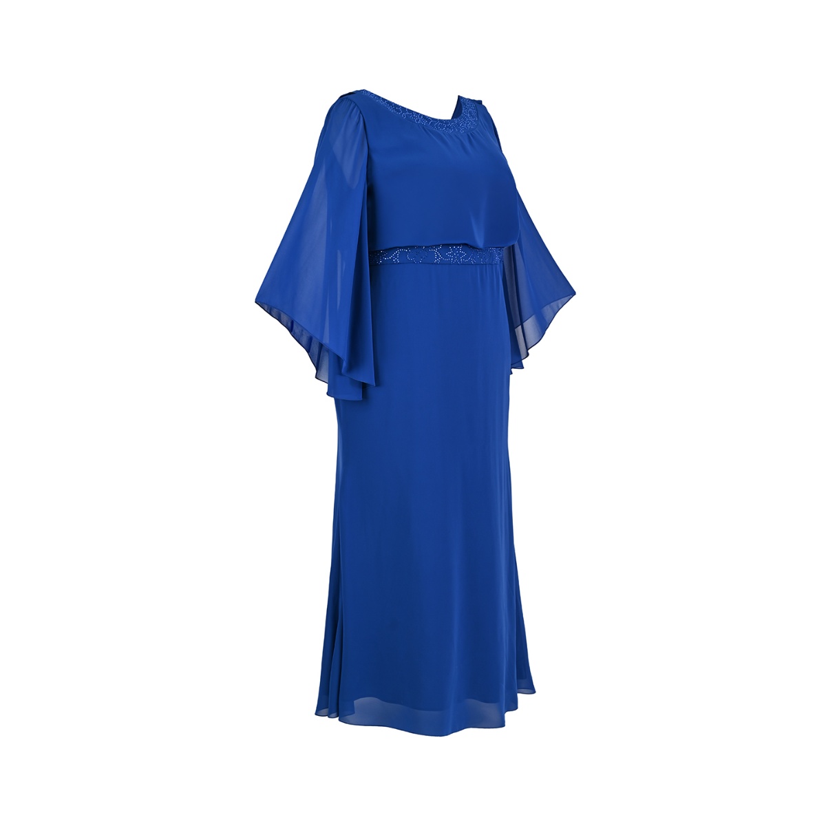 Vestido Con Aplicaci&oacute;n En Cintura Y Cuello Nikki Para Mujer Curvy image number null