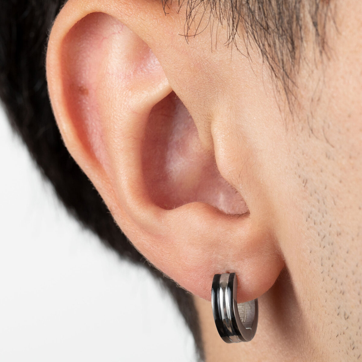 Aretes Acero Inoxidable Pulido Lotus Style para Hombre image number null