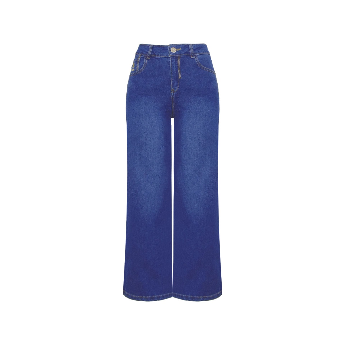 Jeans Corte Recto Cropped  Royal Polo Club Para Mujer image number null