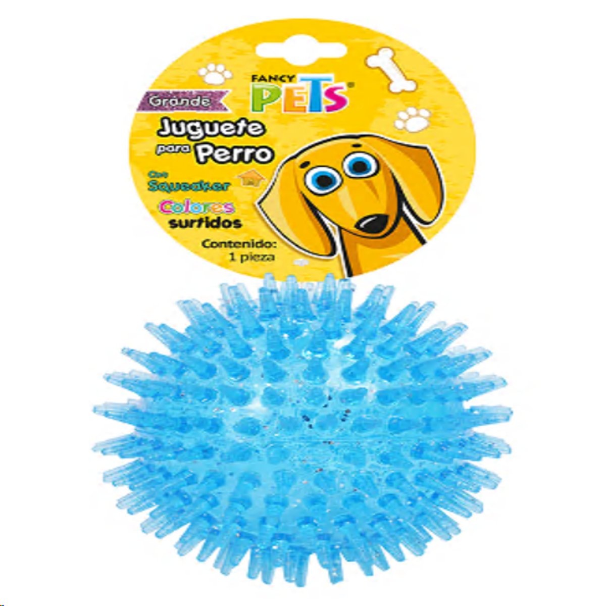 Juguete Pelota Glitter Con Squeaker Grande Colores Surtidos image number null