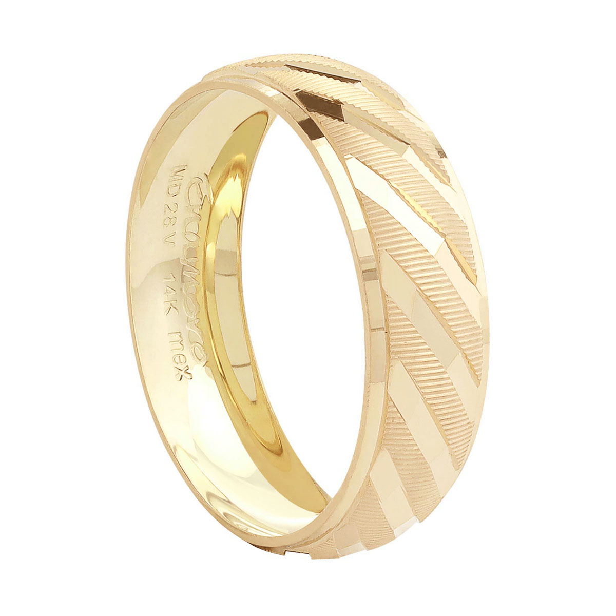 Argolla Cl&aacute;sica Oro Amarillo 14K 6mm Enamoro image number null