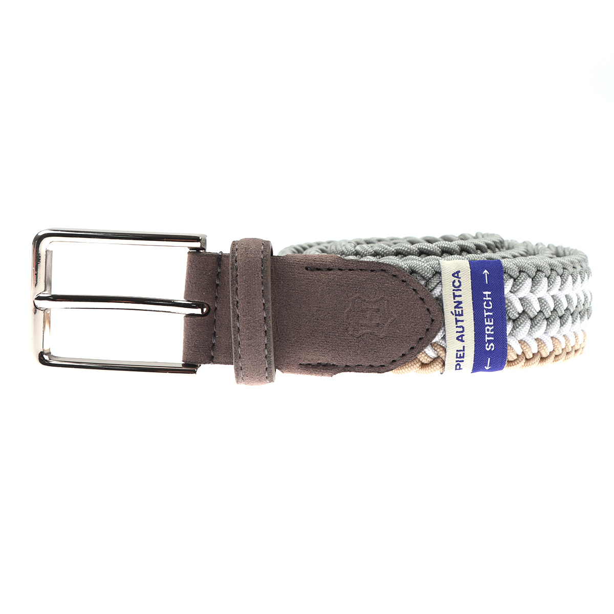 Cintur&oacute;n Trenzado Piel Aut&eacute;ntica Ajustable HICKOK para Hombre image number null