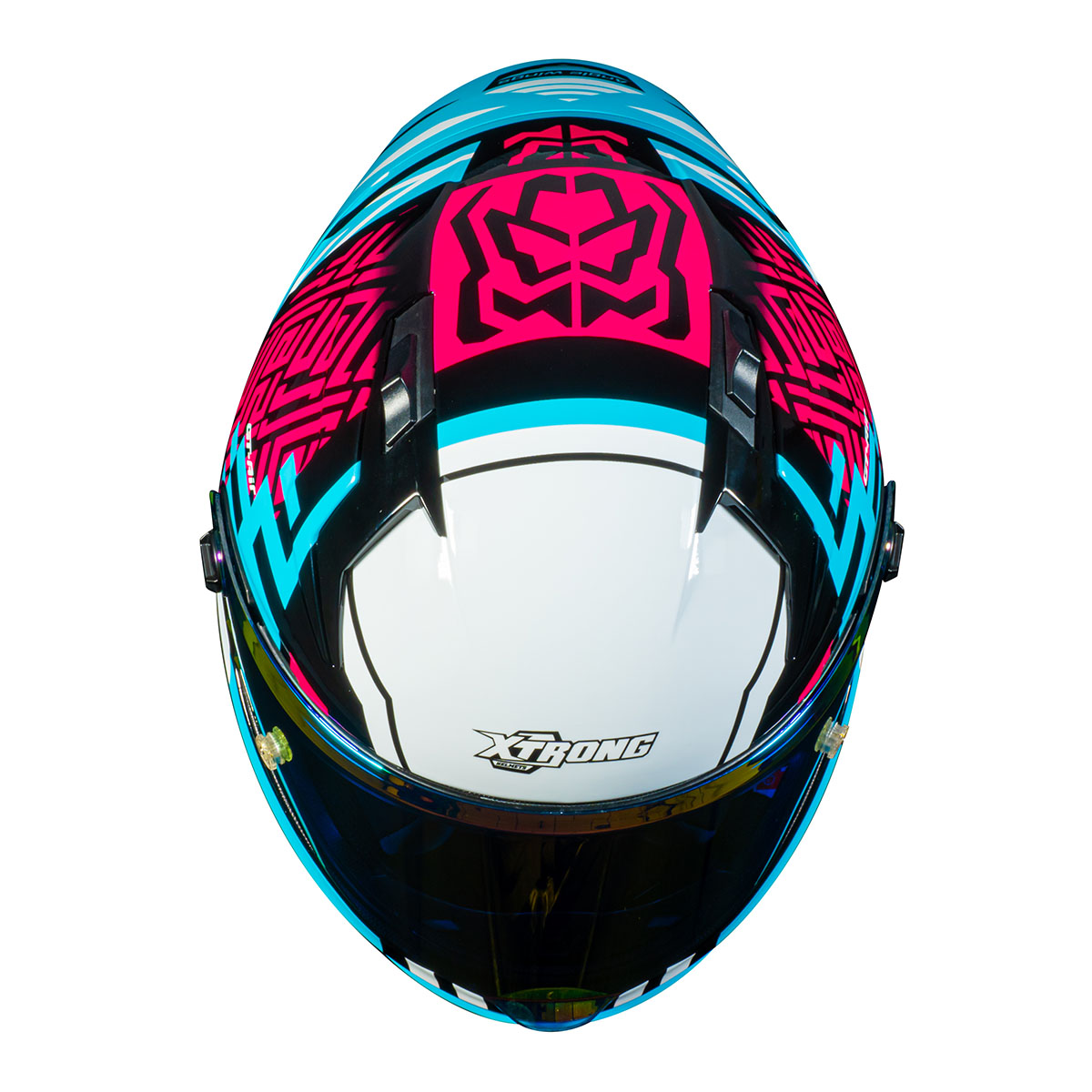 CASCO INTEGRAL XTR-352 R1 STRIKER AZUL BLANCO BRIL image number null