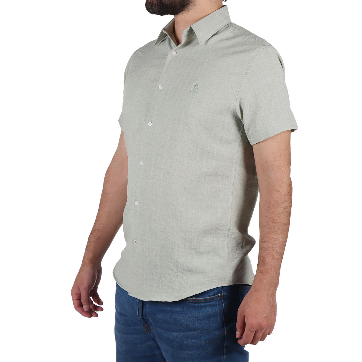 Camisa Manga Corta Lisa de Moda Polo Club Hombre image number null