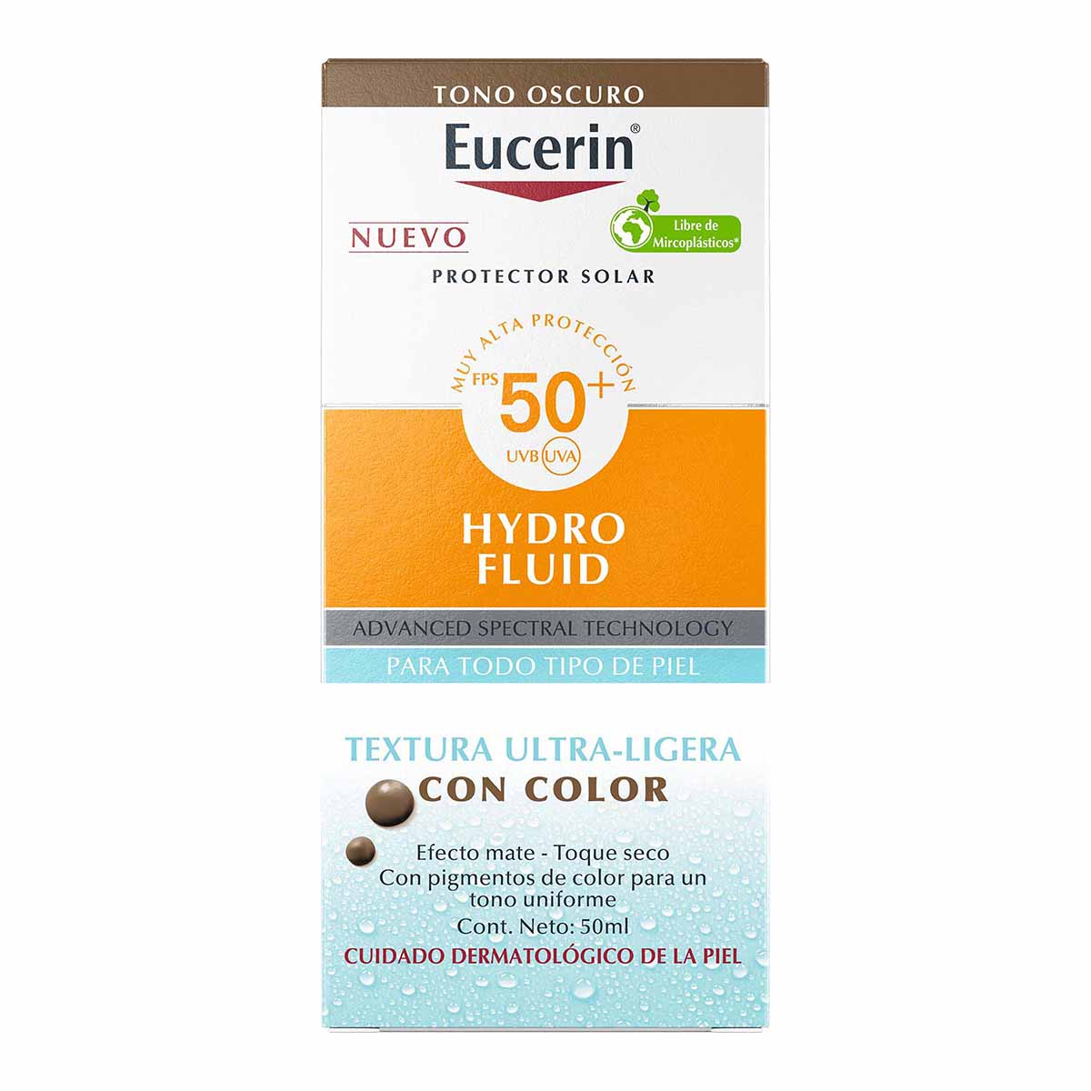 Eucerin Sun Hydrofluid Protector Solar Tono Oscuro Fps50+ image number null