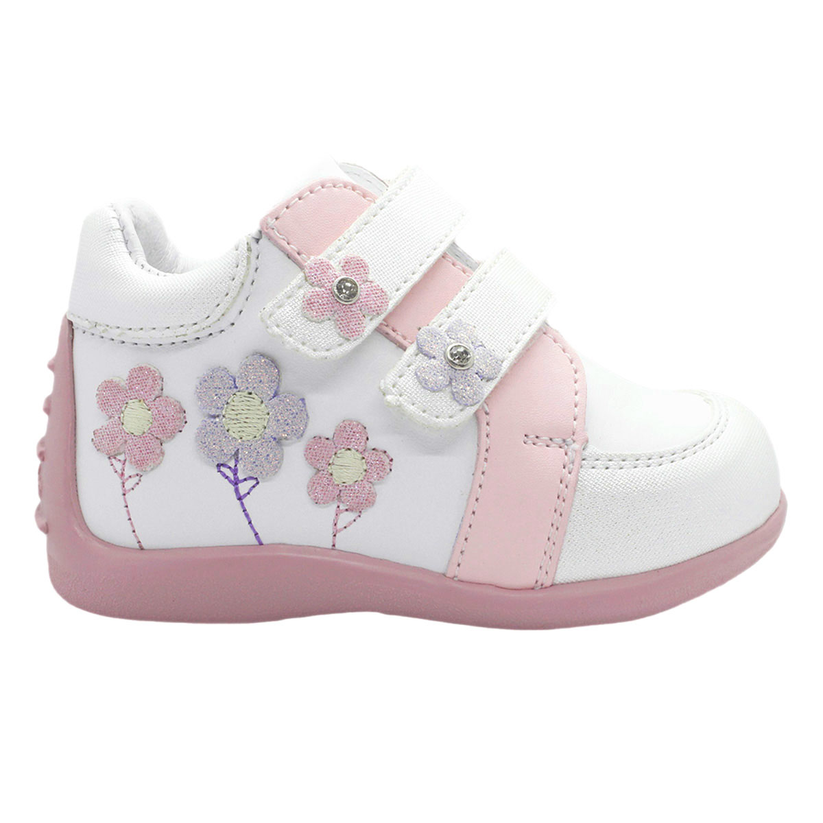 Zapato Andanenes Dise&ntilde;o Flores Ajuste Velcro para Ni&ntilde;a image number null