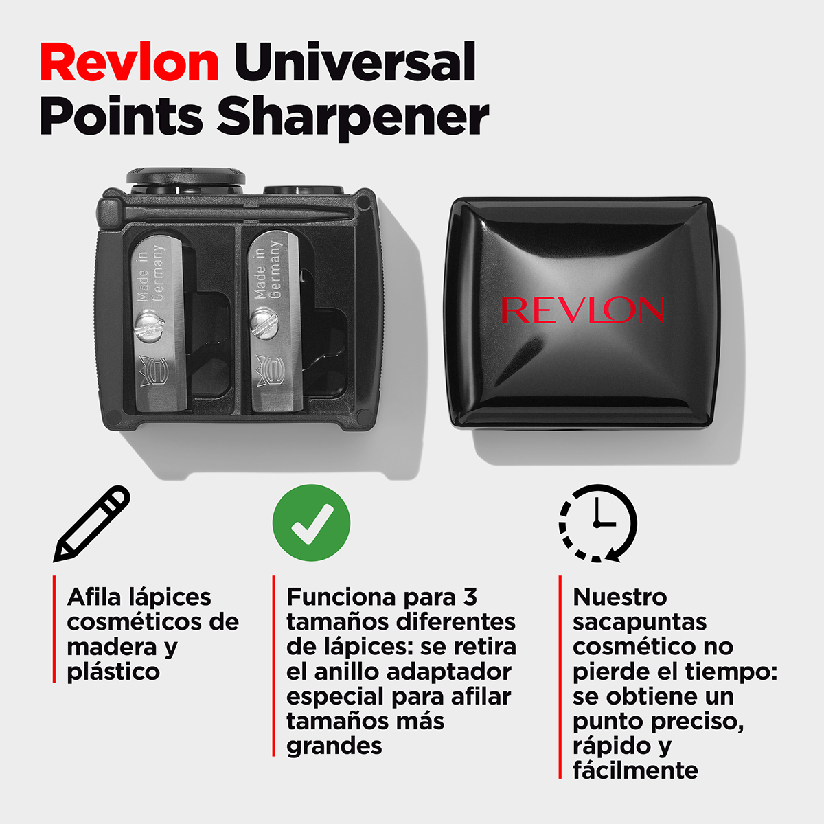 Sacapuntas Universal Points Harpener Revlon image number null