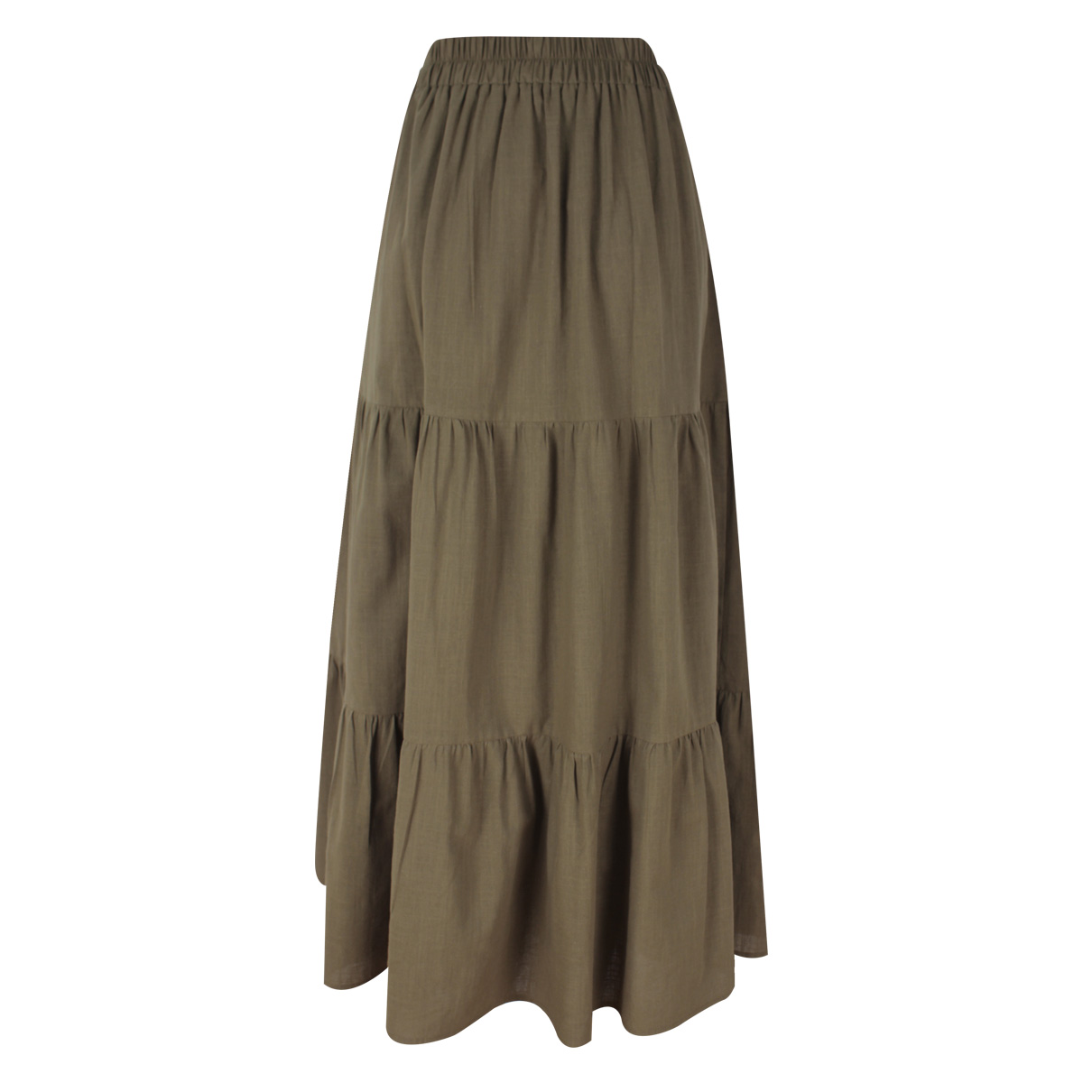 Falda midi escalonada con botones frontales para Mujer Petite JUST BY BASEL image number null