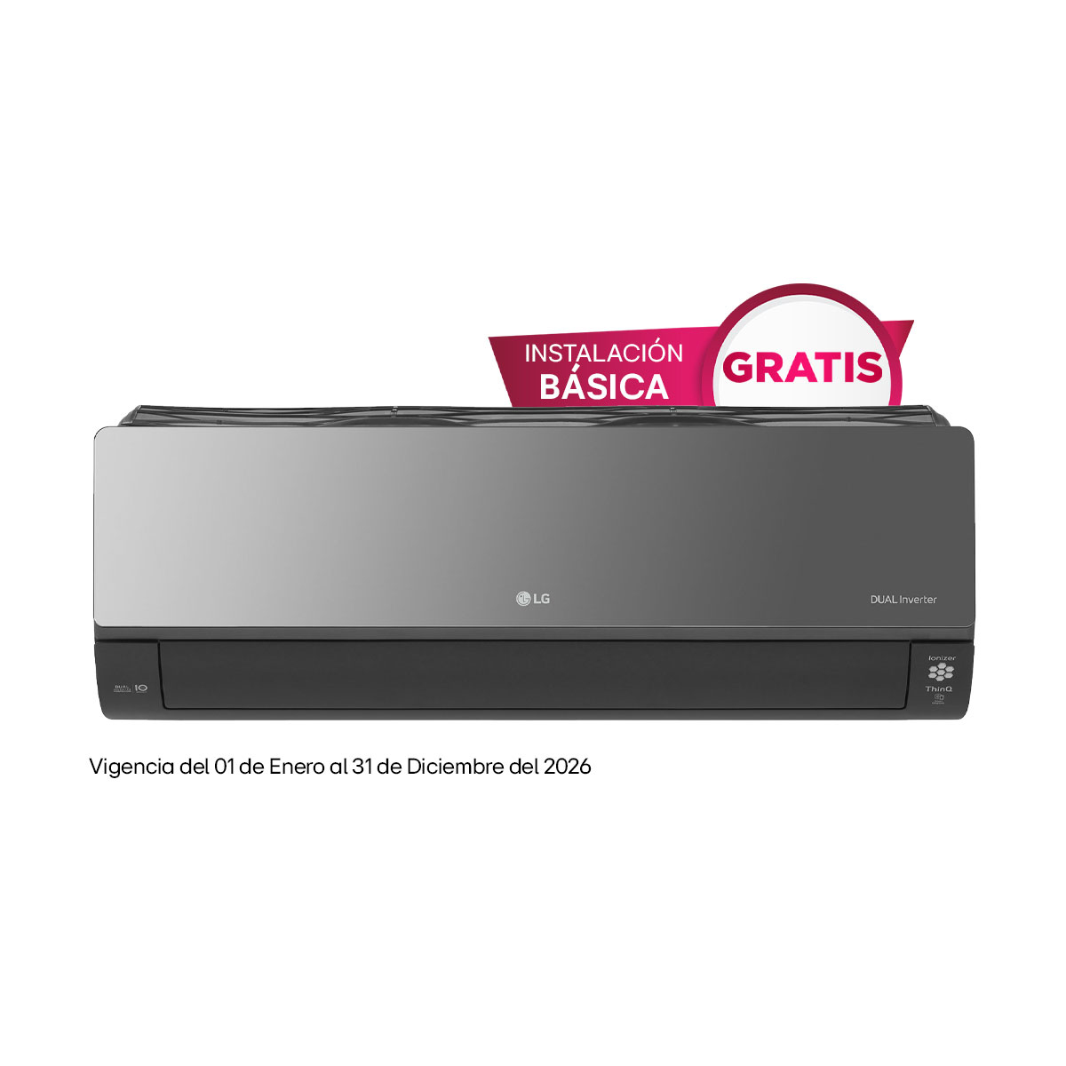 Aire Acondicionado LG ARTCOOL Inverter 1 Tonelada Fr&iacute;o y Calor 220V-VR122HD image number null