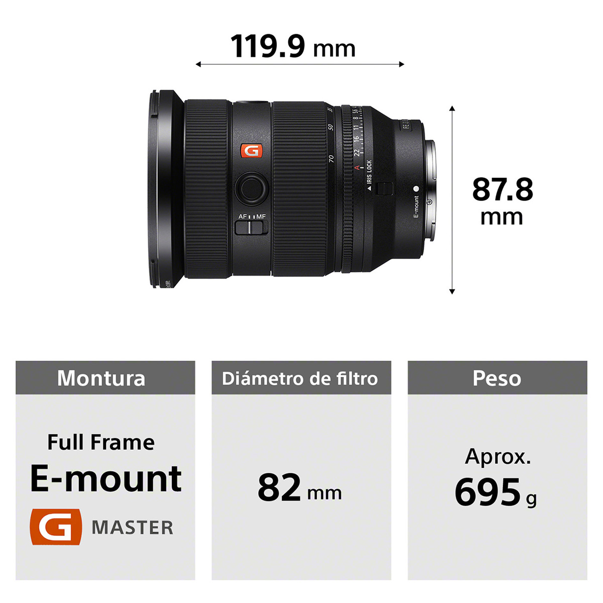 Lente Sony Fe 24-70 Mm F2.8 Gm Ii image number null