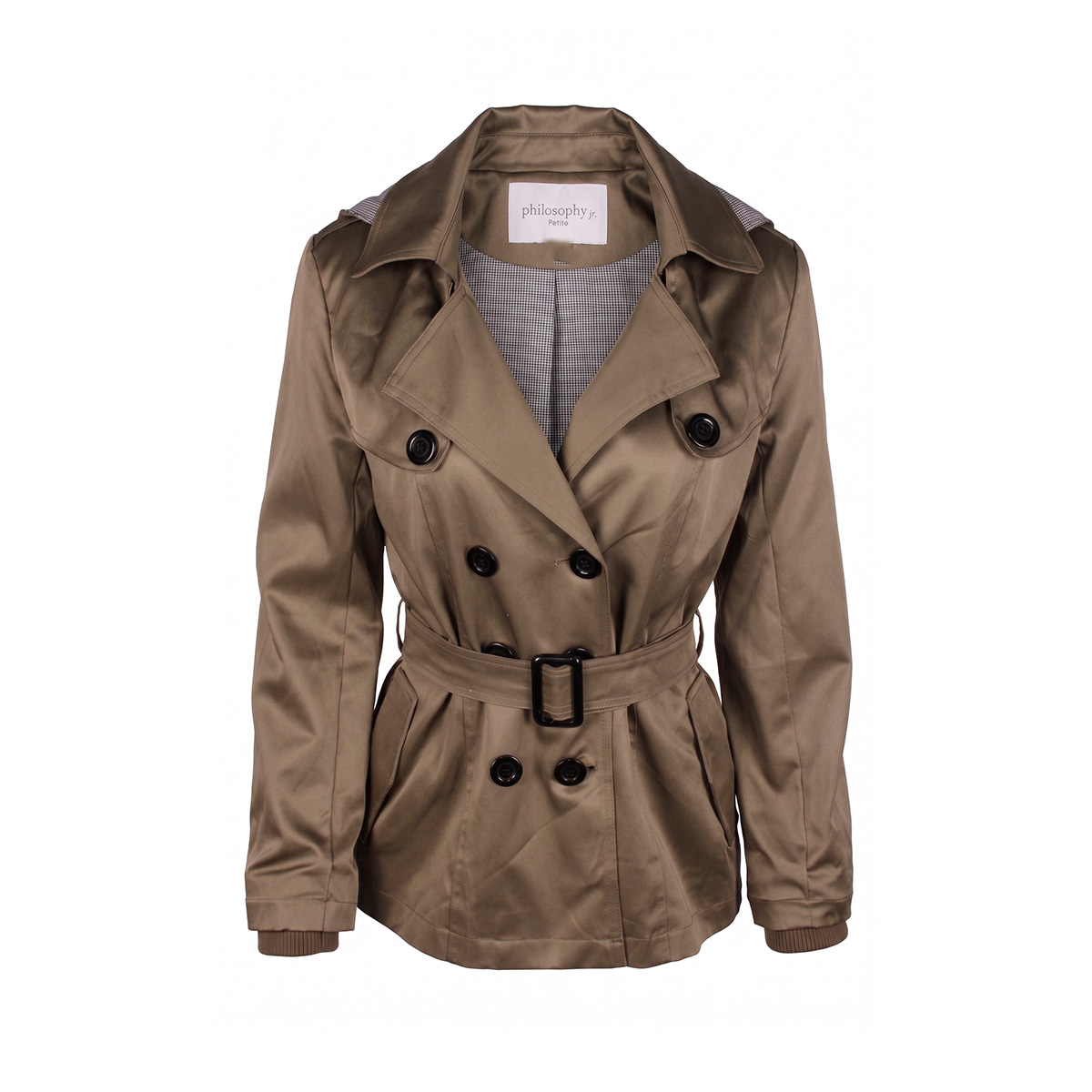 Gabardina Con Cintur&oacute;n Philosophy Jr Petite Para Mujer Petite image number null