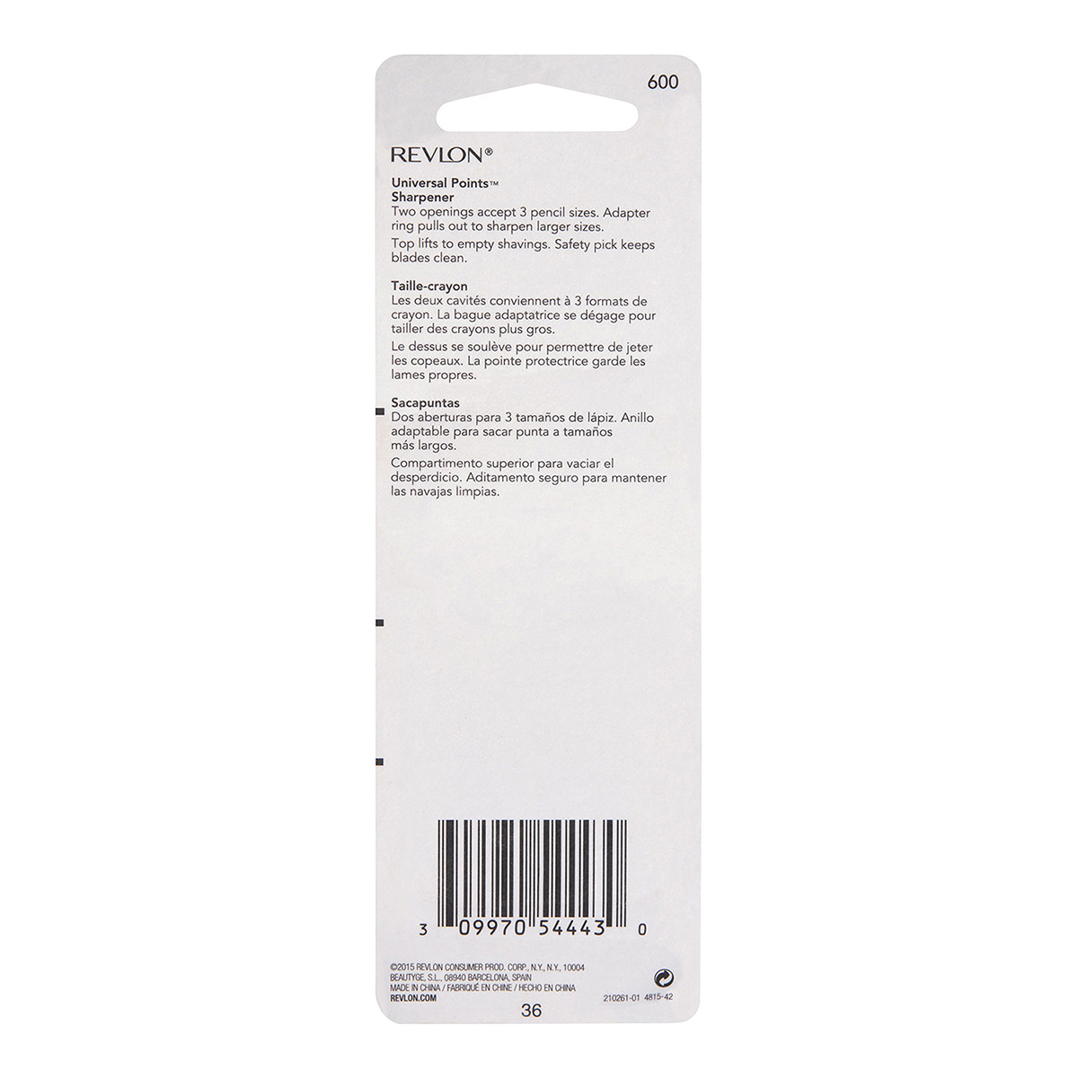 Sacapuntas Universal Points Harpener Revlon image number null