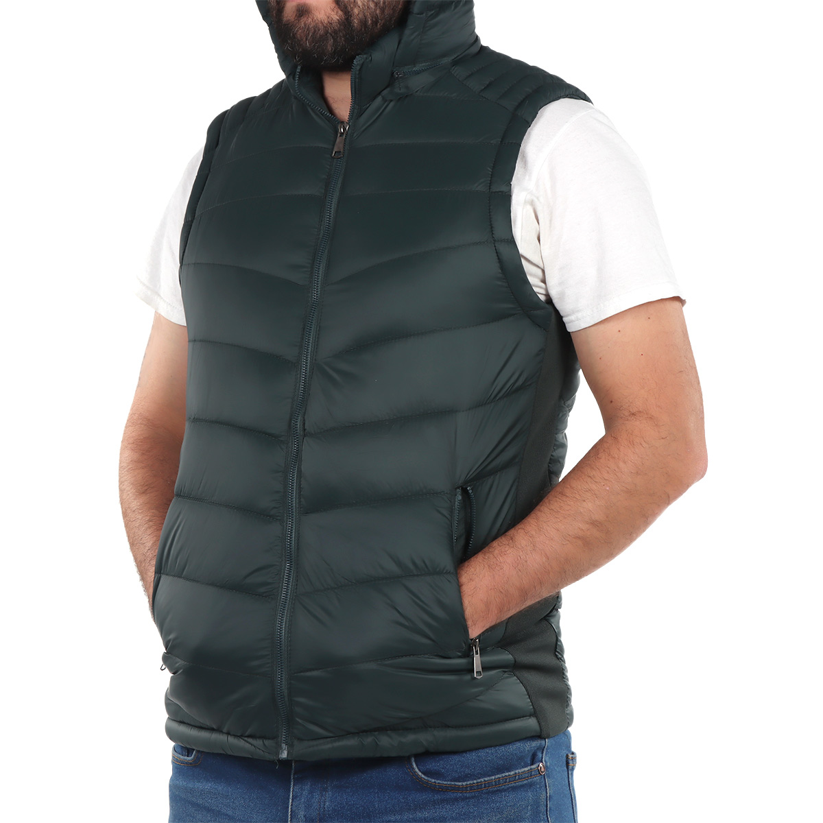 Chaleco Capitonado con Gorro Tim Men para Hombre image number null