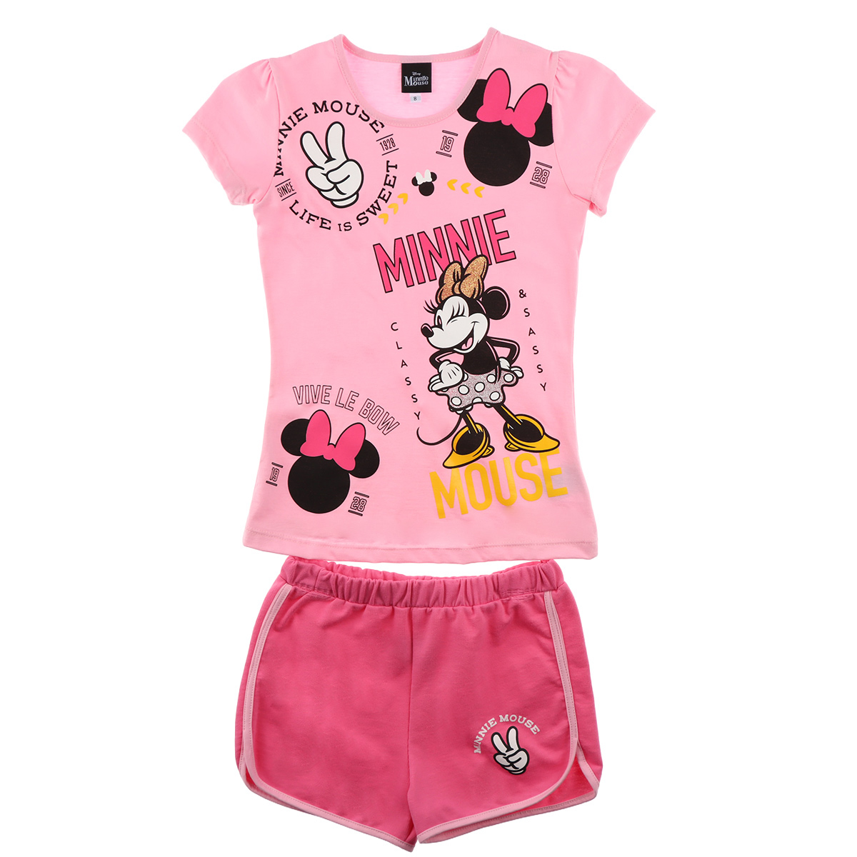 Conjunto Playera y Short Minnie Mouse Disney para Ni&ntilde;a image number null