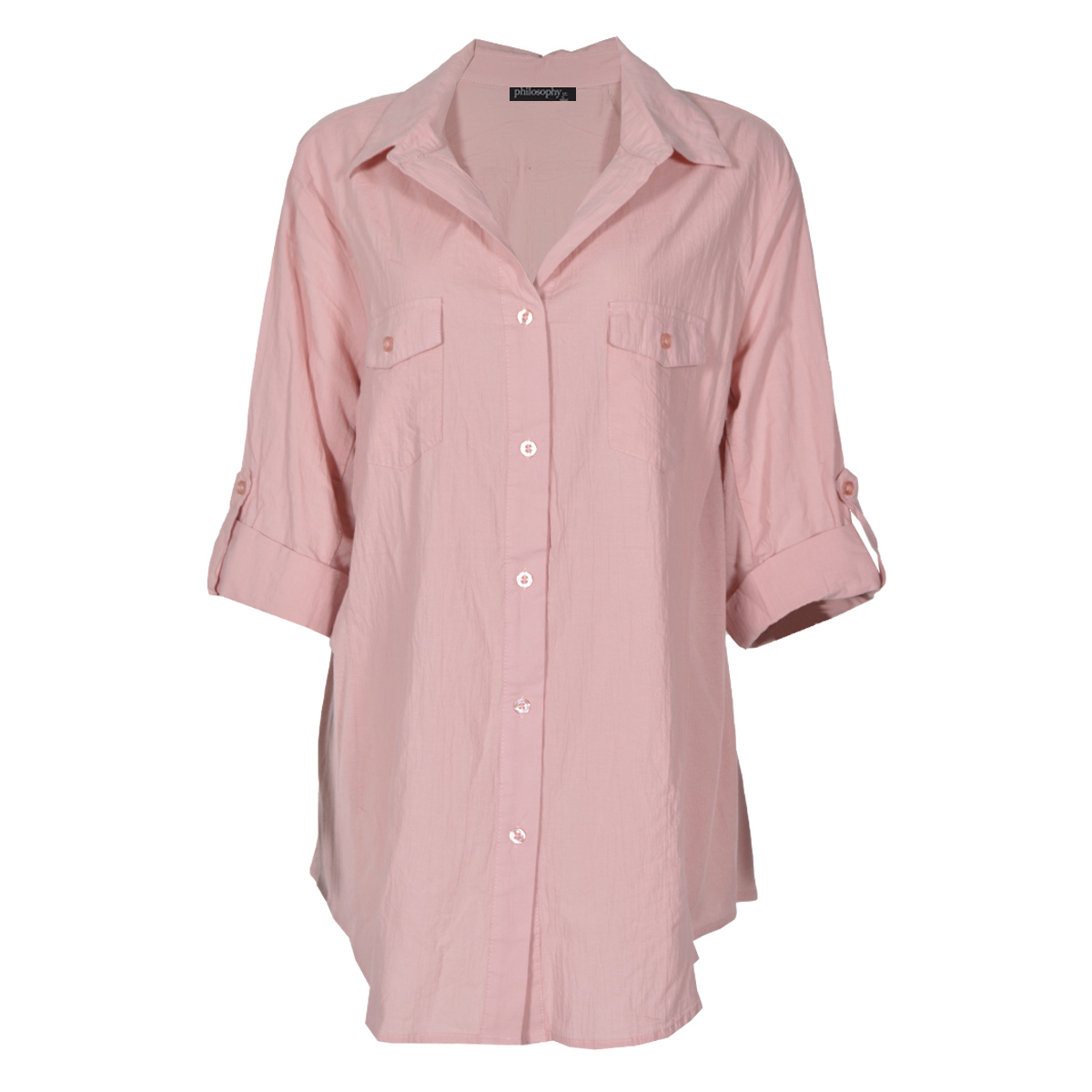 Blusa Camisera Con Elevaci&oacute;n Philosophy Jr Plus Para Mujer Curvy image number null