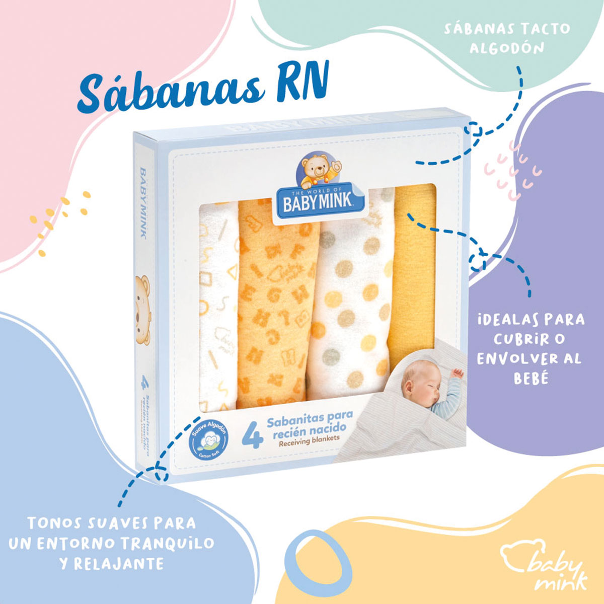 Set de Sabanas Reci&eacute;n Nacido Baby Mink image number null