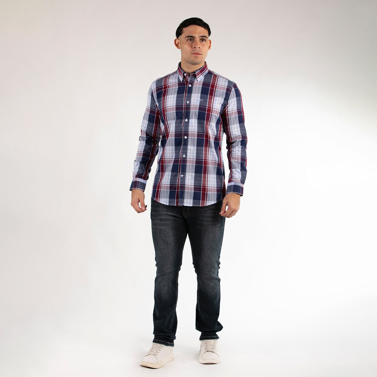 Camisa Casual Regular Fit Oscar de la Renta Manga Larga para Hombre image number null