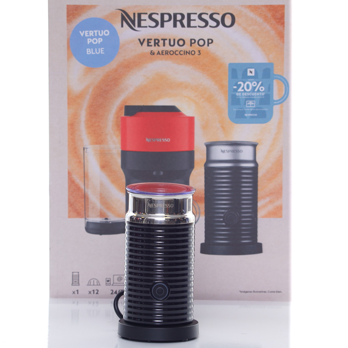 Cafetera Nespresso Vertuo Pop Combo Pacific Blue A3kgdv6-Usbl-Ne image number null