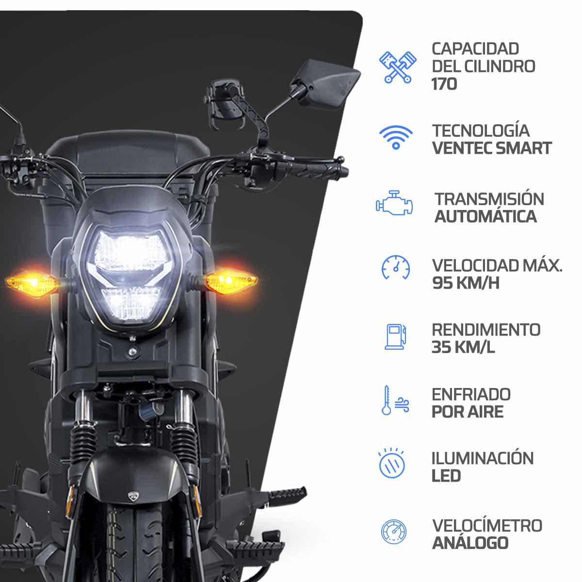 MOTOCICLETA VENTO OVNI 170 AMARILLA 2026 image number null