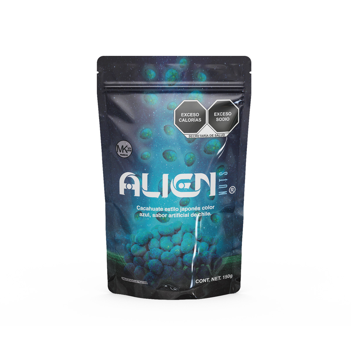 Cacahuate Estilo Japones Azul 150 g Alien Nuts image number null