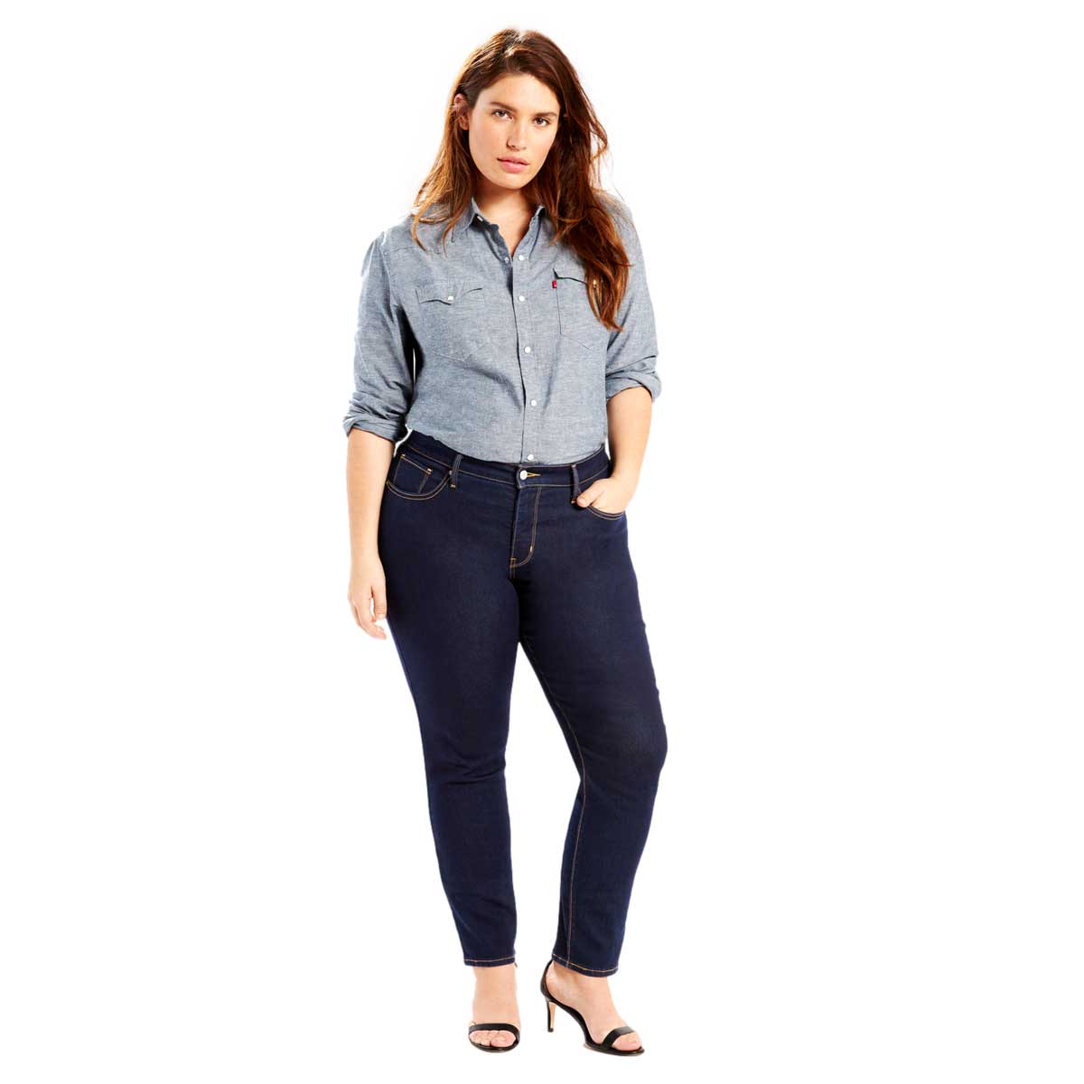 Jeans Tubo Levi's 311 Cintura Media Para Mujer Curvy image number null