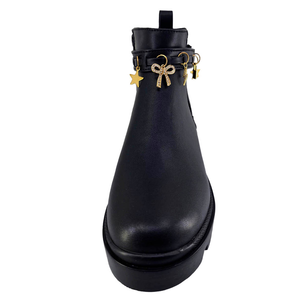 Bot&iacute;n con Aplicaci&oacute;n Charms Steve Madden Negro para Ni&ntilde;a image number null