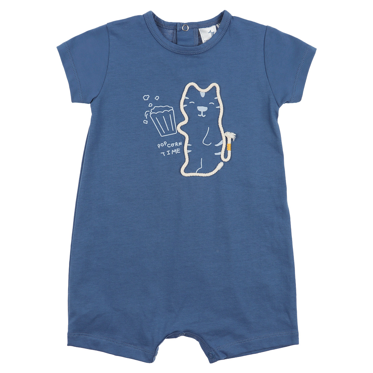 Romper Bordado Gato Popcorn Time Algod&oacute;n Carosello Beb&eacute; Ni&ntilde;o image number null