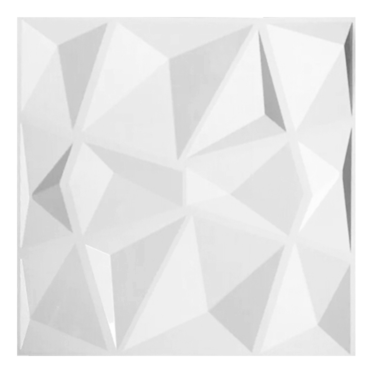 Panel Decorativo 3d Para Muros Cuarzo Blanco 50 X 50 Cm Deco PVC image number null