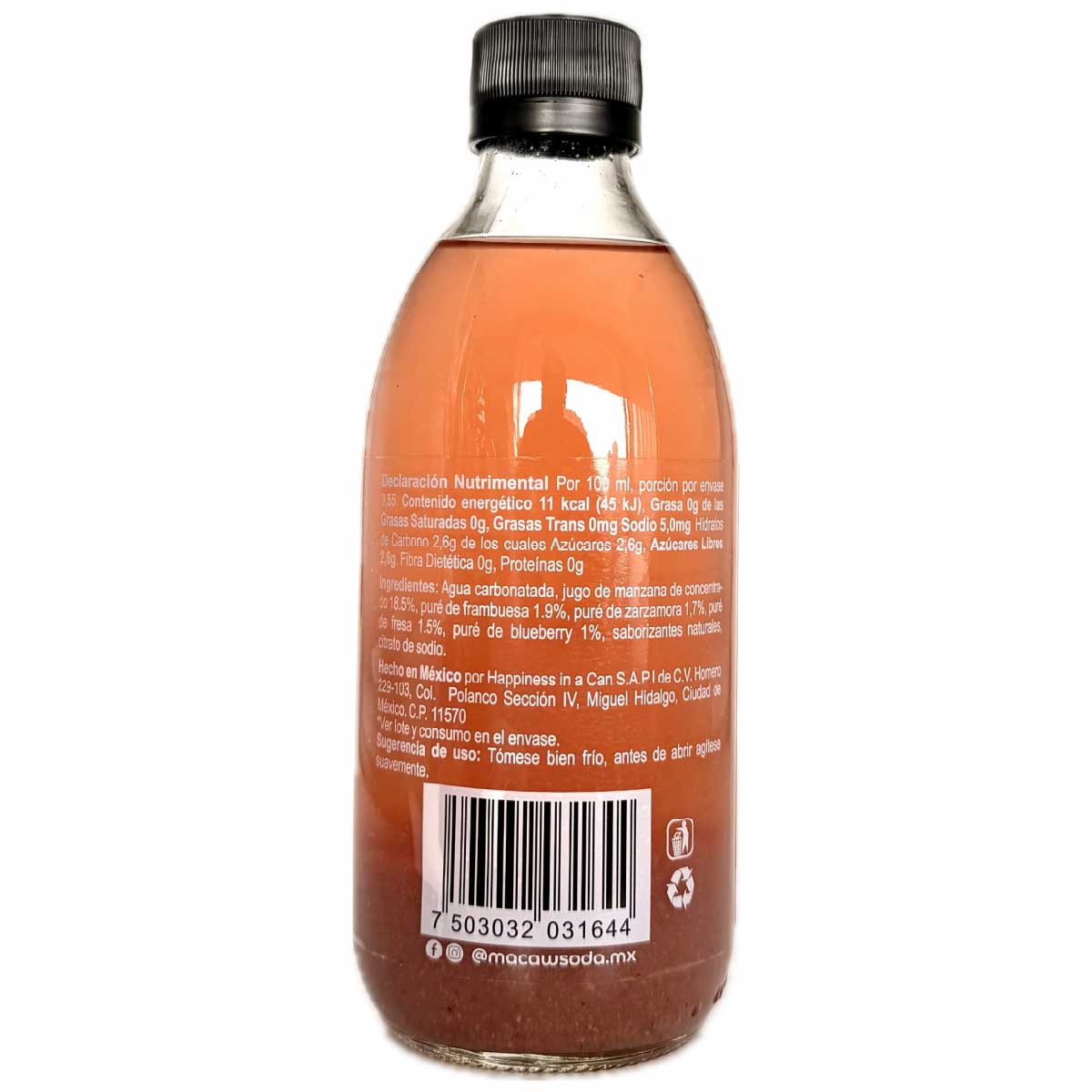 &nbsp;Agua Mineral Frutos Rojos Macaw 355ml image number null