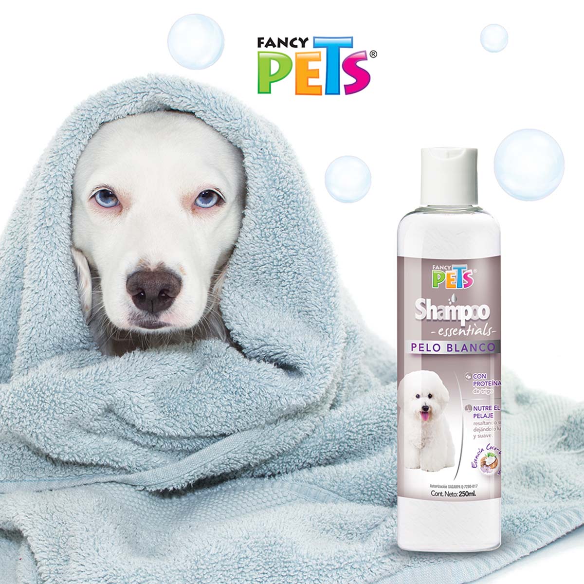 Shampoo Essentials Pelo Blanco 250 Ml Fancy Pets Mod. Fl3963 Para Perro image number null