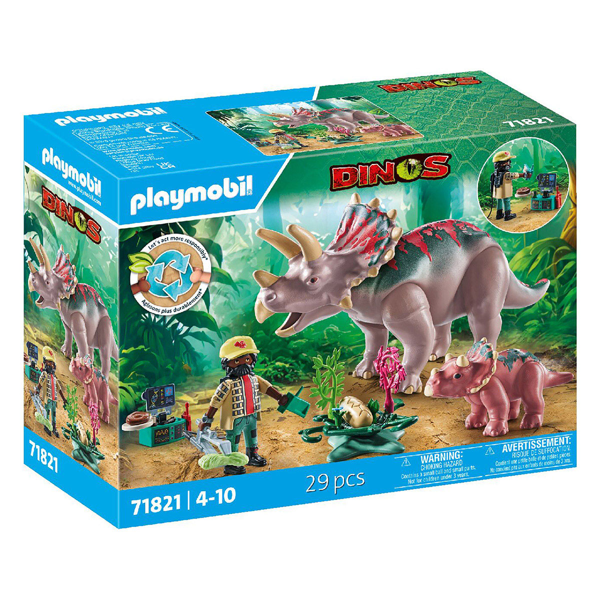 Familia De Triceratops Playmobil image number null