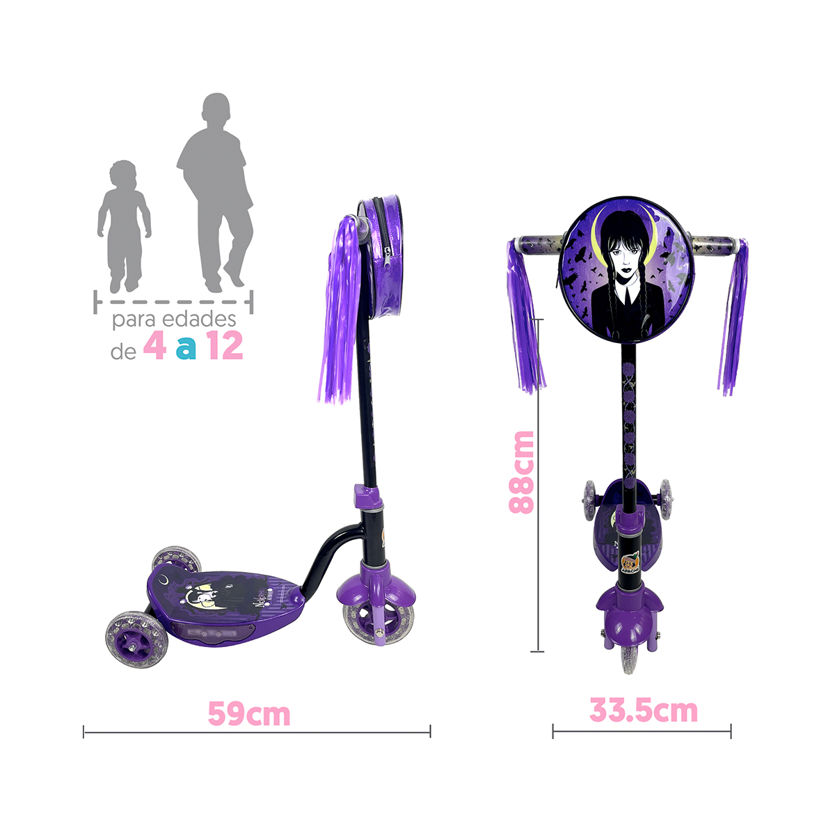 Scooter Con Luces Merlina Flying Wheel image number null