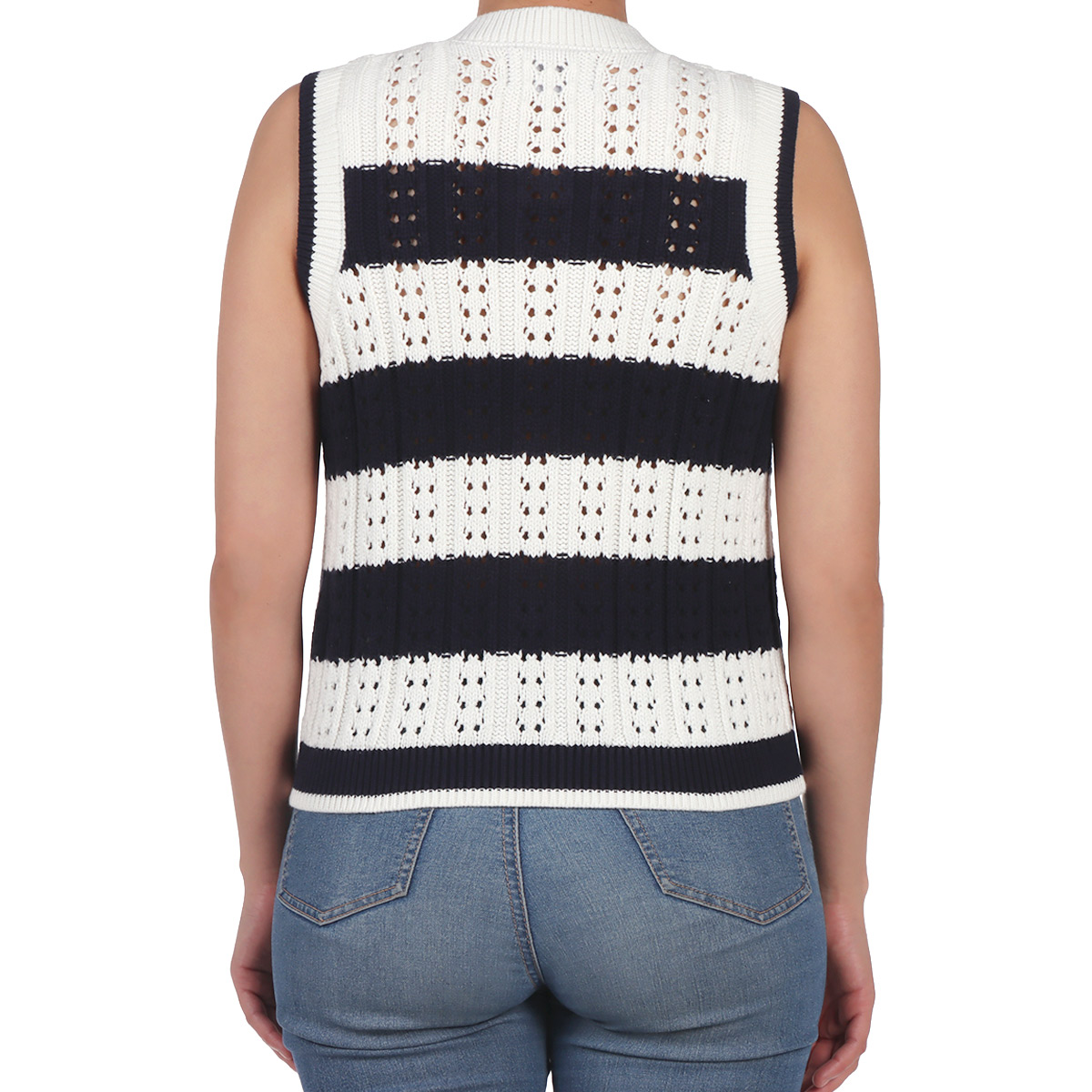 Chaleco Calado Rayas con Botones OVS para Mujer image number null