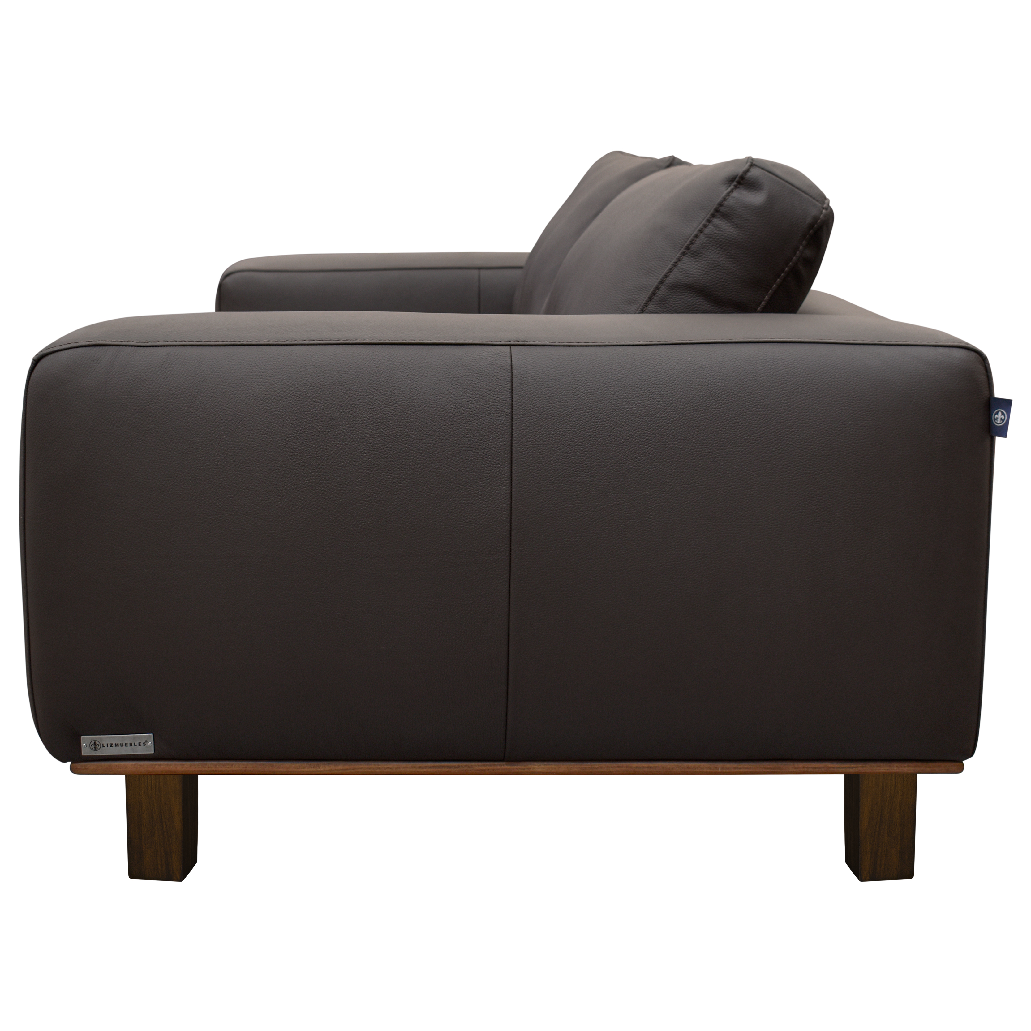 Love seat Chocolate Piel Odell Muebles Liz image number null