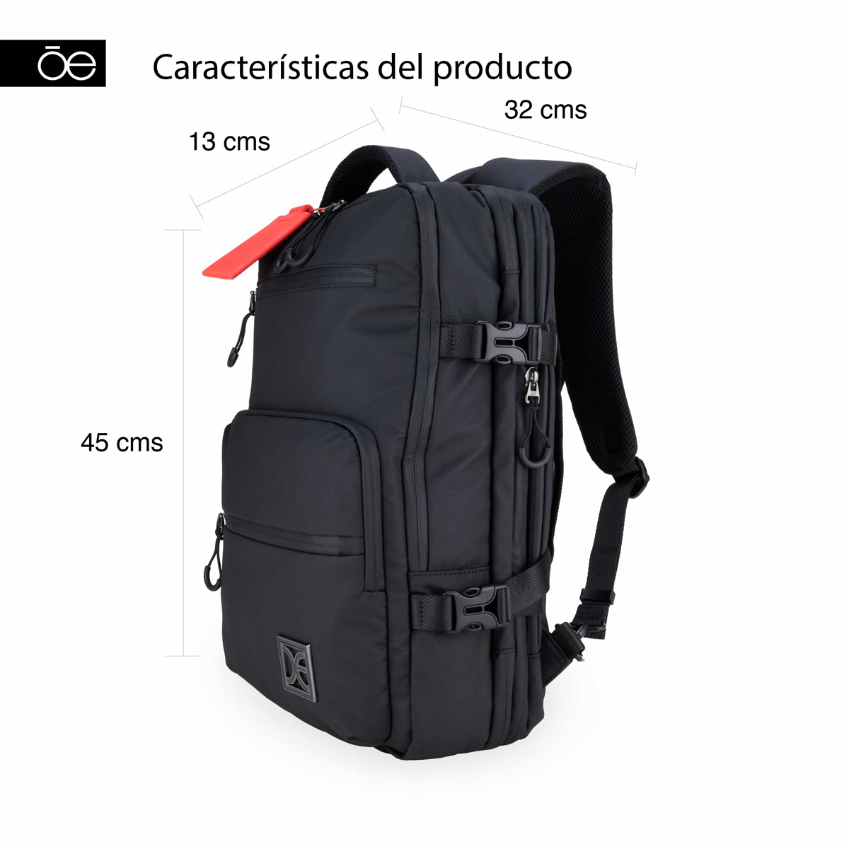 Mochila Porta Lap Negra Cloe  SS 832 image number null