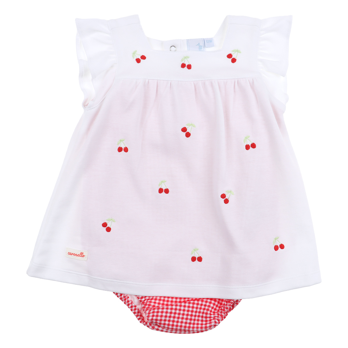 Vestido Cerezas Algod&oacute;n Bloomer Carosello Beb&eacute; Ni&ntilde;a image number null