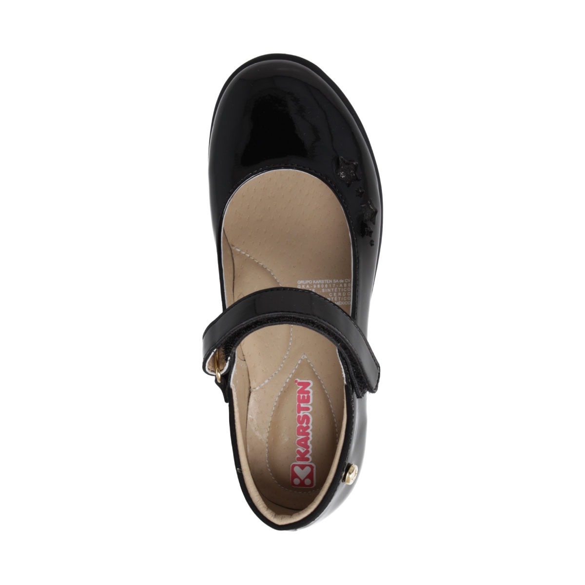 Zapato Escolar Con Velcro 18-22 Negro Karsten image number null