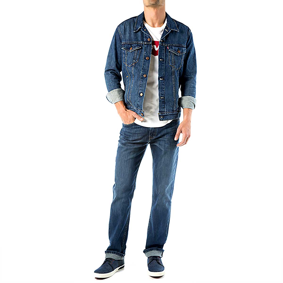 Jeans Recto A la Cadera Levi's Para Hombre Universitarios image number null