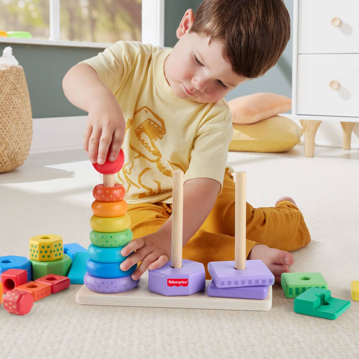 Fisher Price Para Bebes Torres De Actividades De Madera Mattel image number null