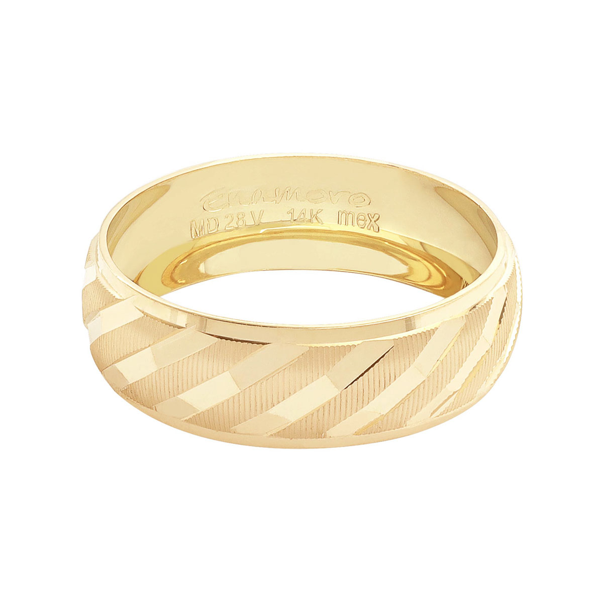 Argolla Cl&aacute;sica Oro Amarillo 14K 6mm Enamoro image number null