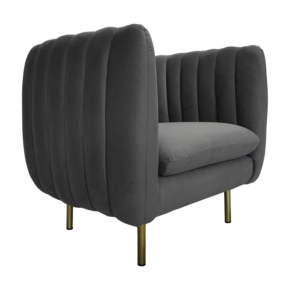 Sill&oacute;n Vintage Home Groff Velvet Grey image number null