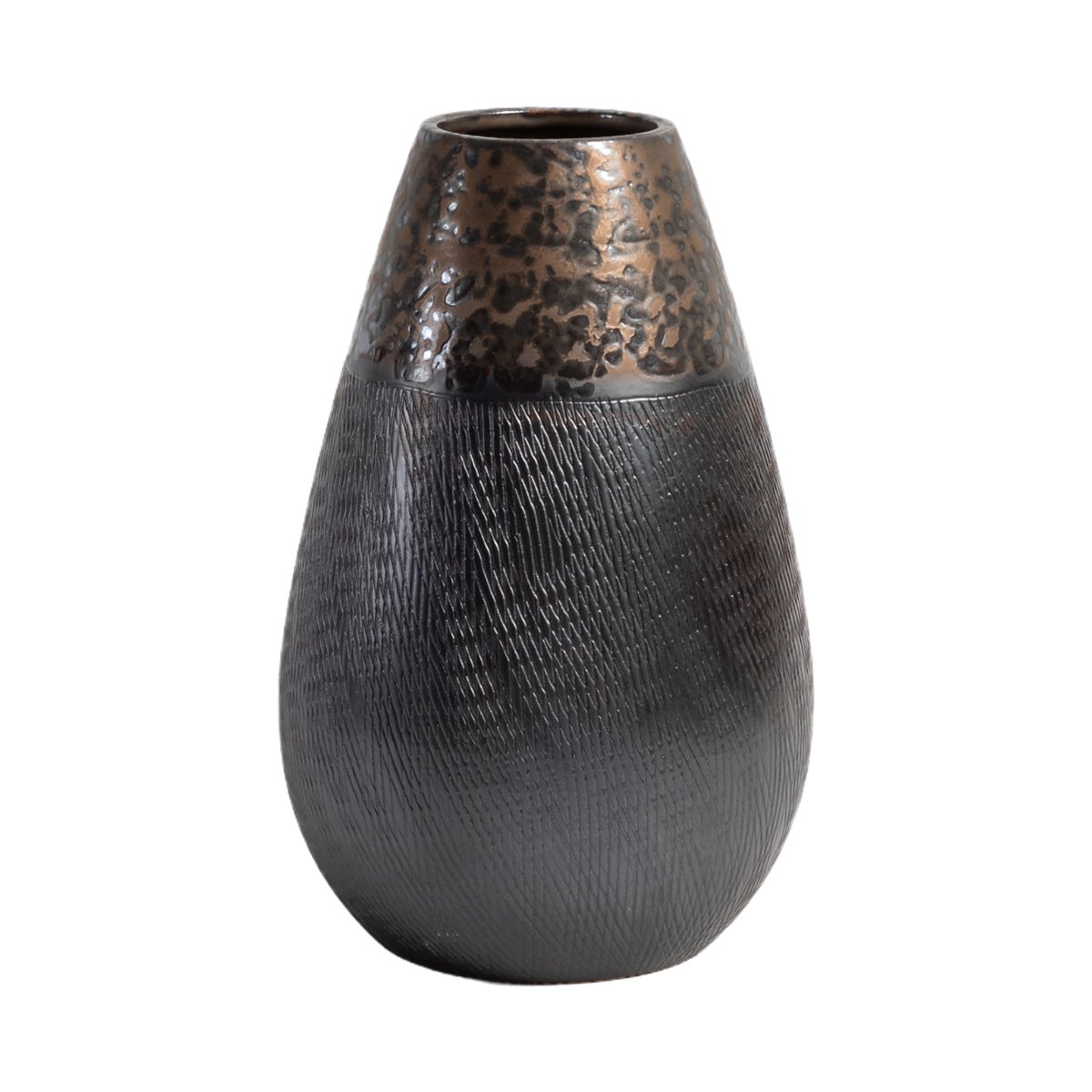 Vasija Vintage Home en Cer&aacute;mica Bronze Waves image number null