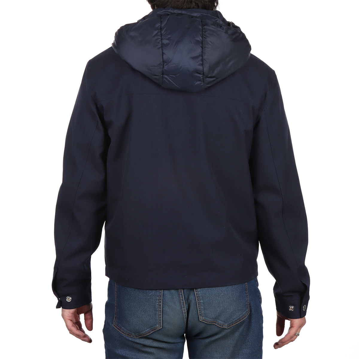 Chamarra Negra Dise&ntilde;o Dual con Capucha Bruno Magnani Hombre image number null