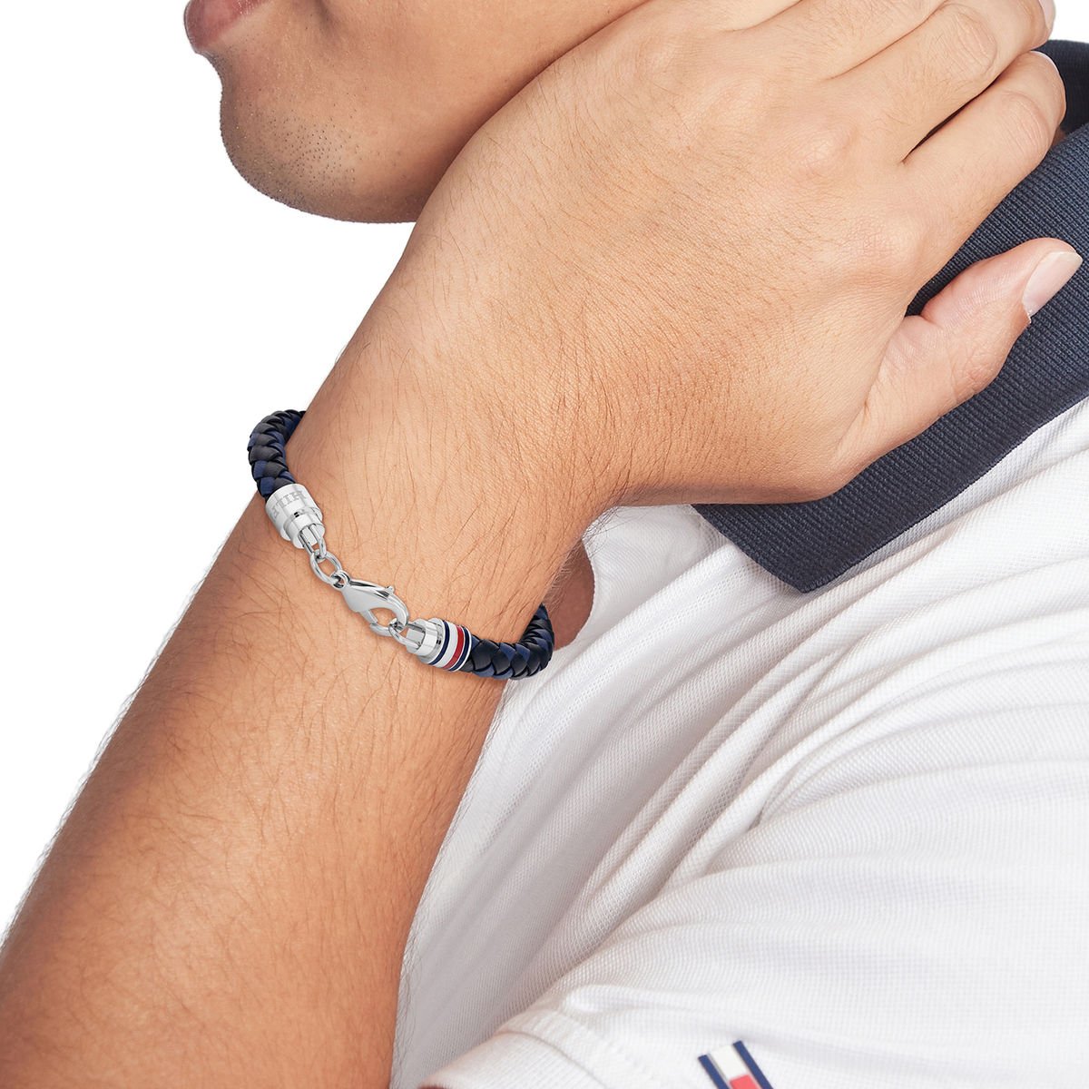 Pulsera Tyson Acero y Cuero Tommy Hilfiger para Hombre image number null