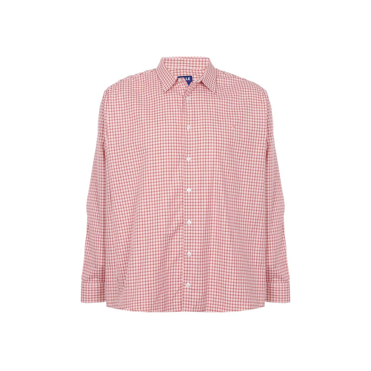 Camisa Cuadros Rojo Yale Manga Larga para Hombre Plus image number null