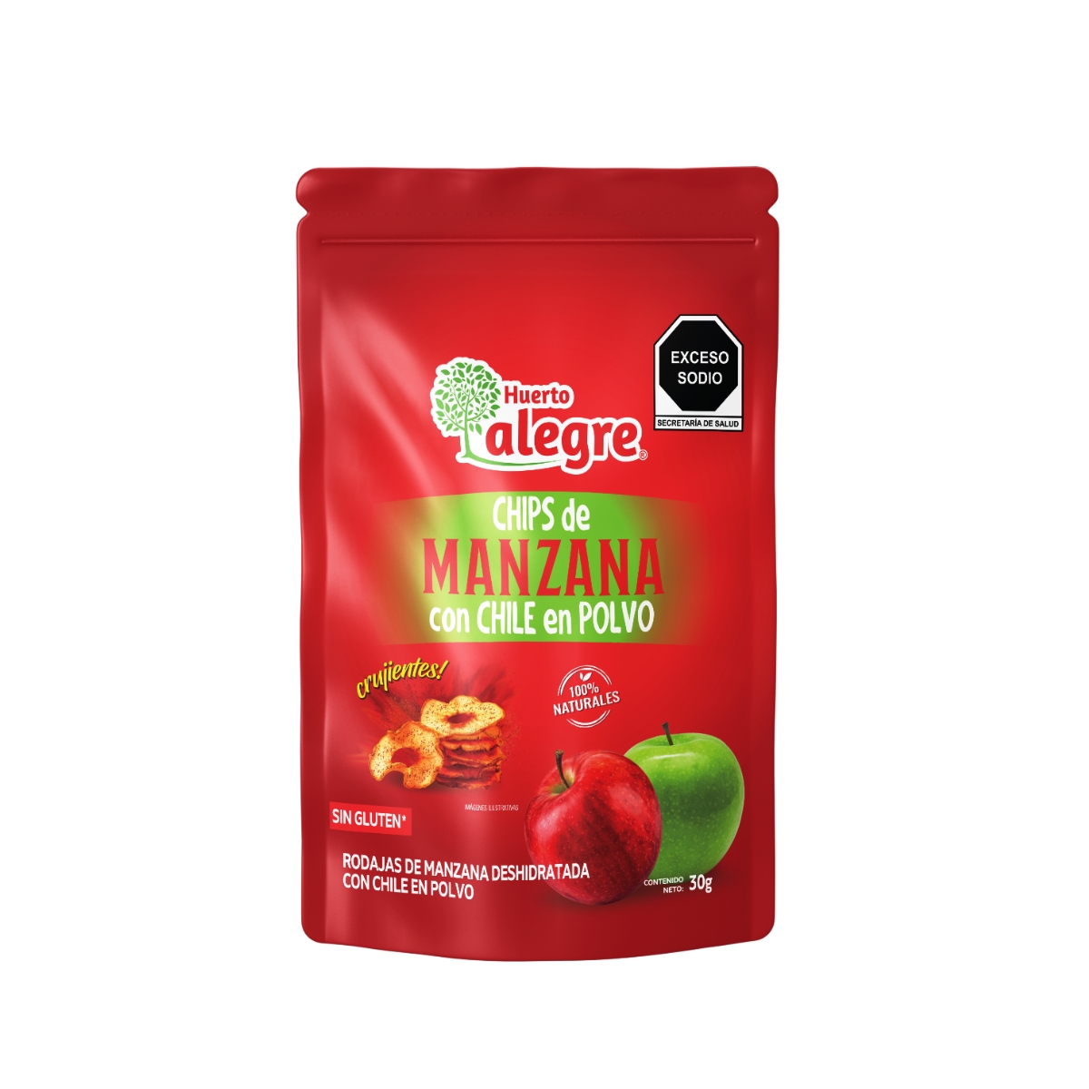 Chips de Manzana con Chile en Polvo HUERTO ALEGRE 30g image number null
