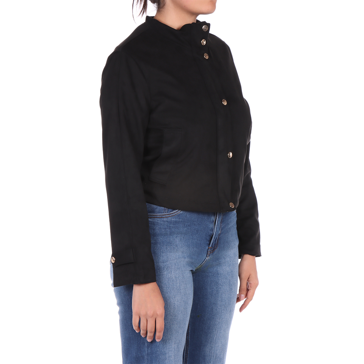 Chamarra Suede con Botones Arqueology para Mujer image number null