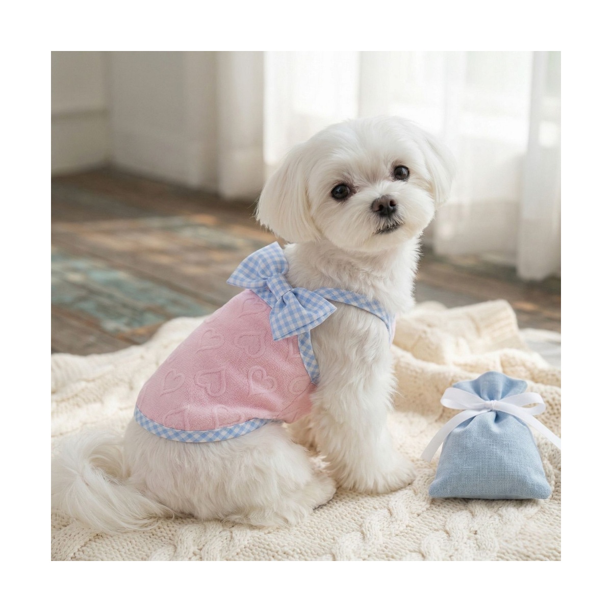 Vestido Rosa Con Azul Talla L Maypet image number null